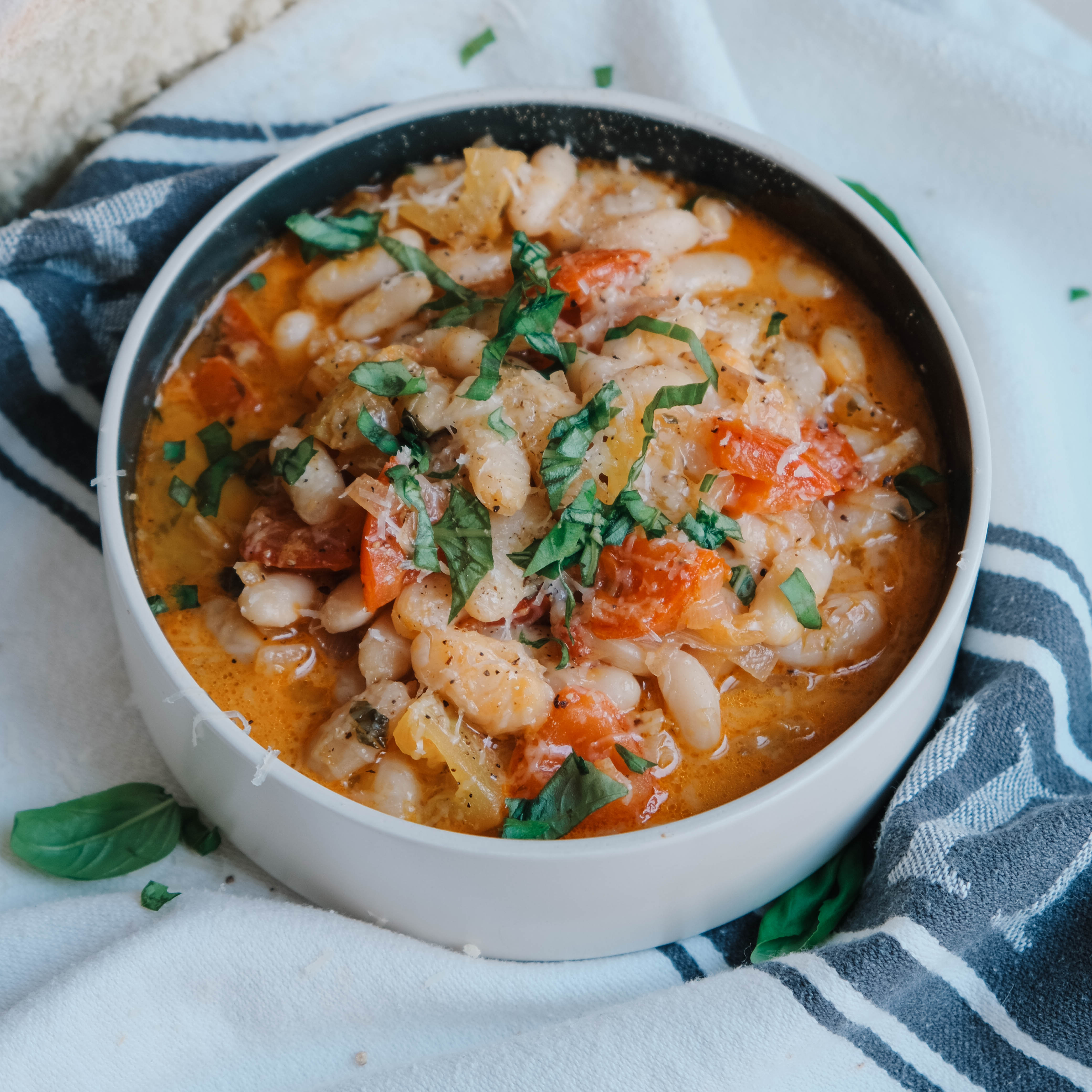 Make These Creamy Tomato Basil Beans in Thirty Minutes